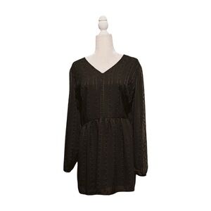 Elegant Black Long Sleeve Dress